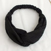 1PC Ladies Hair Accessories Masks Anti-leather Button Hair Band Sports Yoga Elastic Cross Solid Color Knitted Headband Woman