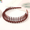 Fashion Simple Headdress Solid Color Resin Hair Comb Hairbands For Women Headband Hair Hoop Bezel With Teeth Hair Accessories