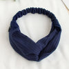 1PC Ladies Hair Accessories Masks Anti-leather Button Hair Band Sports Yoga Elastic Cross Solid Color Knitted Headband Woman