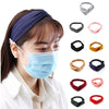 1PC Ladies Hair Accessories Masks Anti-leather Button Hair Band Sports Yoga Elastic Cross Solid Color Knitted Headband Woman