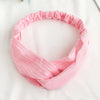 1PC Ladies Hair Accessories Masks Anti-leather Button Hair Band Sports Yoga Elastic Cross Solid Color Knitted Headband Woman