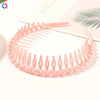 Fashion Simple Headdress Solid Color Resin Hair Comb Hairbands For Women Headband Hair Hoop Bezel With Teeth Hair Accessories