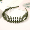 Fashion Simple Headdress Solid Color Resin Hair Comb Hairbands For Women Headband Hair Hoop Bezel With Teeth Hair Accessories