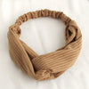 1PC Ladies Hair Accessories Masks Anti-leather Button Hair Band Sports Yoga Elastic Cross Solid Color Knitted Headband Woman