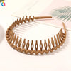 Fashion Simple Headdress Solid Color Resin Hair Comb Hairbands For Women Headband Hair Hoop Bezel With Teeth Hair Accessories