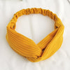 1PC Ladies Hair Accessories Masks Anti-leather Button Hair Band Sports Yoga Elastic Cross Solid Color Knitted Headband Woman