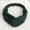 1PC Ladies Hair Accessories Masks Anti-leather Button Hair Band Sports Yoga Elastic Cross Solid Color Knitted Headband Woman
