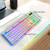 1pcsRGB Backlit Gaming Keyboard and Mouse Set, Wired 104-Key Mechanical-Feel Keyboard with LED Lighting, Ergonomic High-Precision Gaming Mouse, Plug-and-Play Keyboard and Mouse Combo for PC Gaming, Office Desk Accessories, Ho