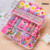 546Pcs Bow High Elastic Hair Accessories Set No Hurt Hair Colorful Girls Hair Bands Hair Clips Girls Children
