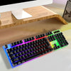 1pcsRGB Backlit Gaming Keyboard and Mouse Set, Wired 104-Key Mechanical-Feel Keyboard with LED Lighting, Ergonomic High-Precision Gaming Mouse, Plug-and-Play Keyboard and Mouse Combo for PC Gaming, Office Desk Accessories, Ho