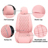C03-Pink Five-Seat Car Seat Covers Universal Full Surround Car Seat Covers Fits 95% of Vehicle Models Car Accessories Driver's Seat Cover or Passenger Seat Cover All Season Universal Pad
