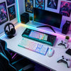 1pcsRGB Backlit Gaming Keyboard and Mouse Set, Wired 104-Key Mechanical-Feel Keyboard with LED Lighting, Ergonomic High-Precision Gaming Mouse, Plug-and-Play Keyboard and Mouse Combo for PC Gaming, Office Desk Accessories, Ho