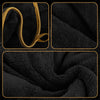 4-Piece Bath Towel Set, Gold-Edged S Solid Color Bath Towel, 1 Bath Towel + 1 Hand Towel + 2 Face Towels, Bathroom Accessories, Suitable for Yoga, Bathing, Swimming, Spa, Etc., Holiday Gift