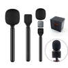 Microphone Stick For Rode Interview Go Handheld Adapter Wireless Mic for Rode Go II/DJI/Relacart Holder with Windshield Foam