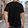 Men's Faith Over Fear T-Shirt with Fiery Eagle Wings & Ornate Cross Design - Black Cotton Short Sleeve Round Neck Casual Shirt Suitable for Casual Attire, Church Events, Gym, and Year-Round