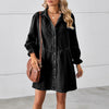 New Vintage Women Denim Dress Korean Fashion Long Sleeve Button Up Casual Midi Jeans Dresses Streetwear Y2K Loose Solid Robe 원피스