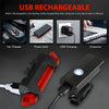 2PCS USB Rechargeable Bike Light Set Front Light with Taillight Easy to Install 3 Modes Bicycle Accessories for the Bicycle