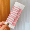 5pcs Fashion Elegant Solid Rectangle Hairpins For Women Sweet Hair Decorate Bangs Hair Clips Barrettes Hairgrip Hair Accessories