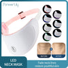 Neck LED Mask 7 Colors Photon Anti-Wrinkle Skin Brightening Neck Beauty Mask Skin Tightening Neck Wrinkle Remover Skin Care