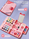2026 Children's Day Best Gift Washable Kids Makeup Kit For Little Girls - Real Cosmetic Play Set With Mirror, Case, And Beauty Dress-Up Toys, Perfect Birthday Gift