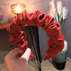 New Fashion Spring Hairband Women Individuality Pleated Headband Fresh Solid Hair Band Adult Hundred Matching Hair Accessories