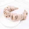 New Fashion Spring Hairband Women Individuality Pleated Headband Fresh Solid Hair Band Adult Hundred Matching Hair Accessories