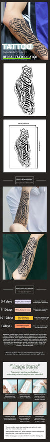 1Pc Handwritten Font Arm Waterproof Temporary Tattoo, Long-Lasting 1-2 Weeks, Realistic Semi-Permanent Fake Tattoo