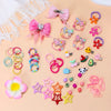 546Pcs Bow High Elastic Hair Accessories Set No Hurt Hair Colorful Girls Hair Bands Hair Clips Girls Children
