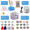 2456-Piece Deluxe DIY Bead Jewelry Making Kit - Includes Beads, Findings, and Accessories for Creating Unique Bracelets, Necklac