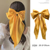 Fashion Summer Oversize Barrette Bow Clip For Woman Girls Chiffon Hairpin Long Satin Ribbon Purple Big Bowknot Hair Accessories