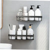 1/2pcs Drill-Free Wall Mounted Bathroom Storage Shelf Bathroom Shelf No Drill Wall Mounted Shampoo Bottle Shower Corner Rack Toilet Storage Rack Aluminum Bathroom Kitchen Accessories