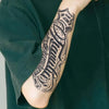 1Pc Handwritten Font Arm Waterproof Temporary Tattoo, Long-Lasting 1-2 Weeks, Realistic Semi-Permanent Fake Tattoo