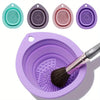 Foldable Silicone Makeup Brush Cleaner Bowl Portable For Powder Puff Eyeshadow Brushes Washing Household Beauty Tool