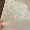 Golden Leaf Five Petal Flower Nail Sticker Bronzing Spring Flowers Adhesive Backing Blossom Nail Slider Decoration Accessories