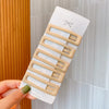 5pcs Fashion Elegant Solid Rectangle Hairpins For Women Sweet Hair Decorate Bangs Hair Clips Barrettes Hairgrip Hair Accessories