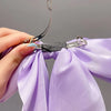 Fashion Summer Oversize Barrette Bow Clip For Woman Girls Chiffon Hairpin Long Satin Ribbon Purple Big Bowknot Hair Accessories