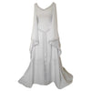 Medieval Vintage Women's Dress Flare Sleeve V Neck Long Dress Halloween Vampire Cosplay Costume Solid Floor Dress Vestidos
