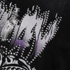 R002# New American Style Rough Play Splicing Shinning Diamond 100% Cotton Short Sleeve Tshirts for Men Women Crew Neck Loose Summer T-shirt Oversized Tees