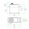 High-Speed Digital Servo 40KG Large Torque Waterproof 25T Metal Gear Arm Digital Servo Kit for 1/8 1/10 RC Car Accessories