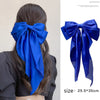 Fashion Summer Oversize Barrette Bow Clip For Woman Girls Chiffon Hairpin Long Satin Ribbon Purple Big Bowknot Hair Accessories