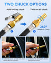 Nilight Digital Tire Inflator Deflator with Pressure Gauge 250 PSI Air Chuck and Compressor Accessories with Rubber Hose and Quick Connect Coupler for 0.1 Display Resolution