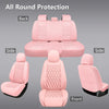 C03-Pink Five-Seat Car Seat Covers Universal Full Surround Car Seat Covers Fits 95% of Vehicle Models Car Accessories Driver's Seat Cover or Passenger Seat Cover All Season Universal Pad