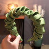 New Fashion Spring Hairband Women Individuality Pleated Headband Fresh Solid Hair Band Adult Hundred Matching Hair Accessories
