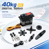 High-Speed Digital Servo 40KG Large Torque Waterproof 25T Metal Gear Arm Digital Servo Kit for 1/8 1/10 RC Car Accessories
