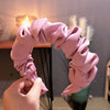 New Fashion Spring Hairband Women Individuality Pleated Headband Fresh Solid Hair Band Adult Hundred Matching Hair Accessories