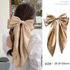 Fashion Summer Oversize Barrette Bow Clip For Woman Girls Chiffon Hairpin Long Satin Ribbon Purple Big Bowknot Hair Accessories