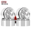 RED SPIDER 4Pcs 1.9" Aluminum Beadlock Wheel Hubs Silver Metal Wheel Rims Compatible With 1/10 RC Crawler Traxxas TRX-4 Axial SCX10 RC4WD D110 Jeep Wrangler Off-Road Vehicle Replacement Accessories
