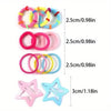 546Pcs Bow High Elastic Hair Accessories Set No Hurt Hair Colorful Girls Hair Bands Hair Clips Girls Children
