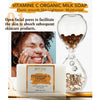 AILKE Vitamin C Organic Milk Soap Bar, Whitening, Reduce Dark Spots, Wrinkles, Smooth & Soften Skin, for Face, Body, 200g/7 oz
