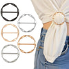5Pcs Multifunctional Alloy Buckle Set Adjustable Knottable Fasteners for Belts, Waistbands & Casual T-shirt Accessories
